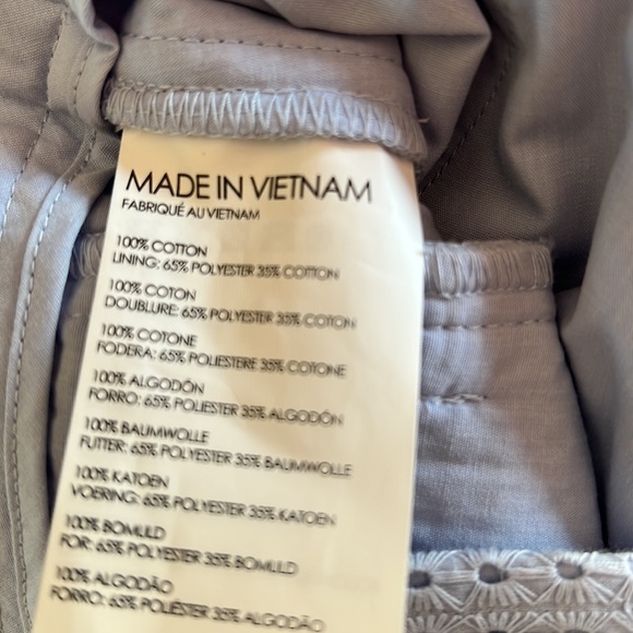 Womens Club Monaco Periwinkle Scalloped Hem Eyelet Shorts - Picture 9 of 9